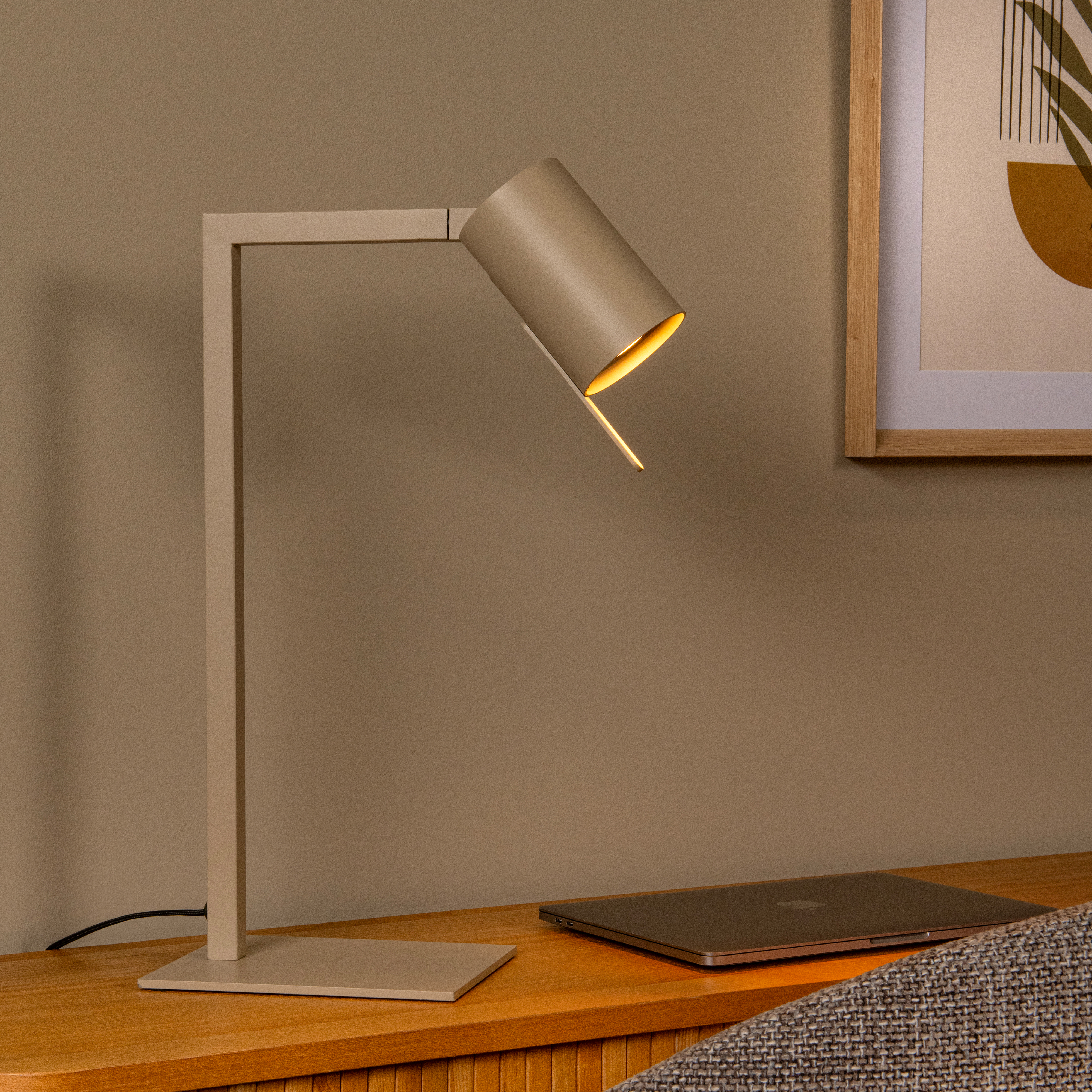 Lucide LESLEY - Bureaulamp - 1xGU10 - Taupe